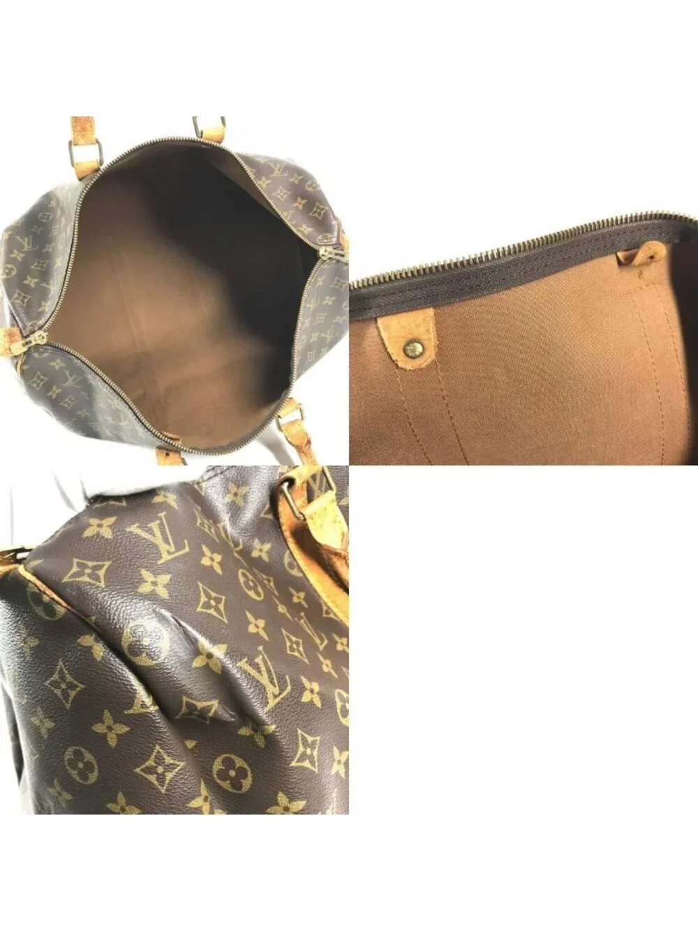 Louis Vuitton Boston Bag Keepall 50 Monogram Canvas Brown